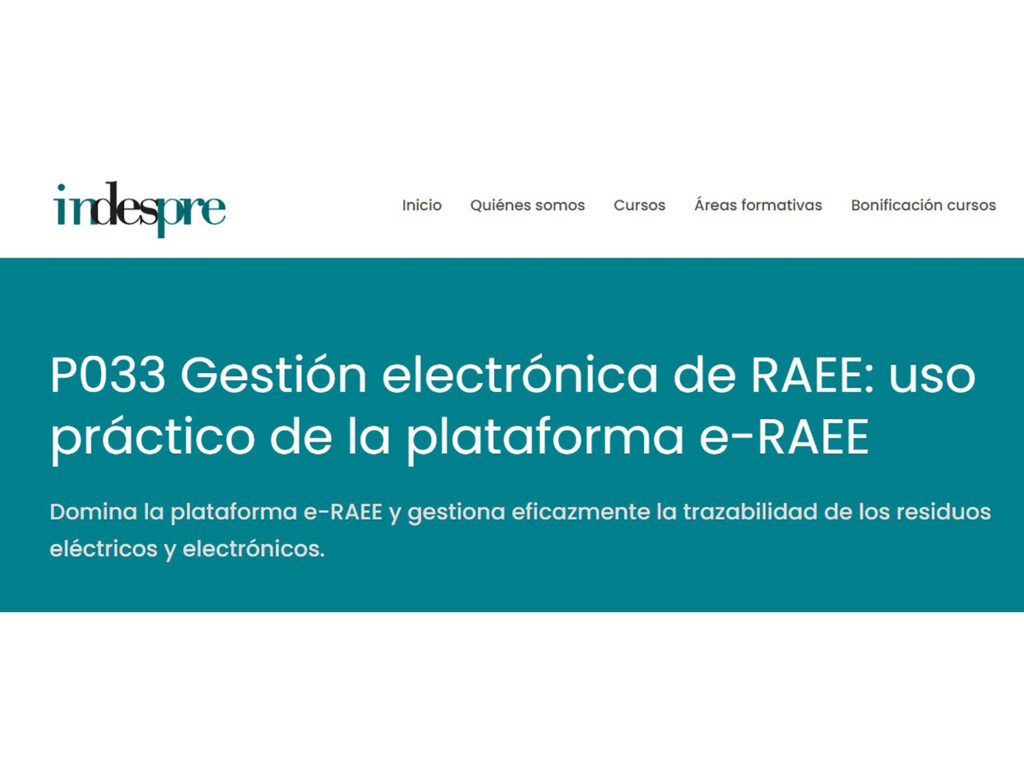 Gestión electrónica de RAEE: uso práctico de la plataforma e-RAEE