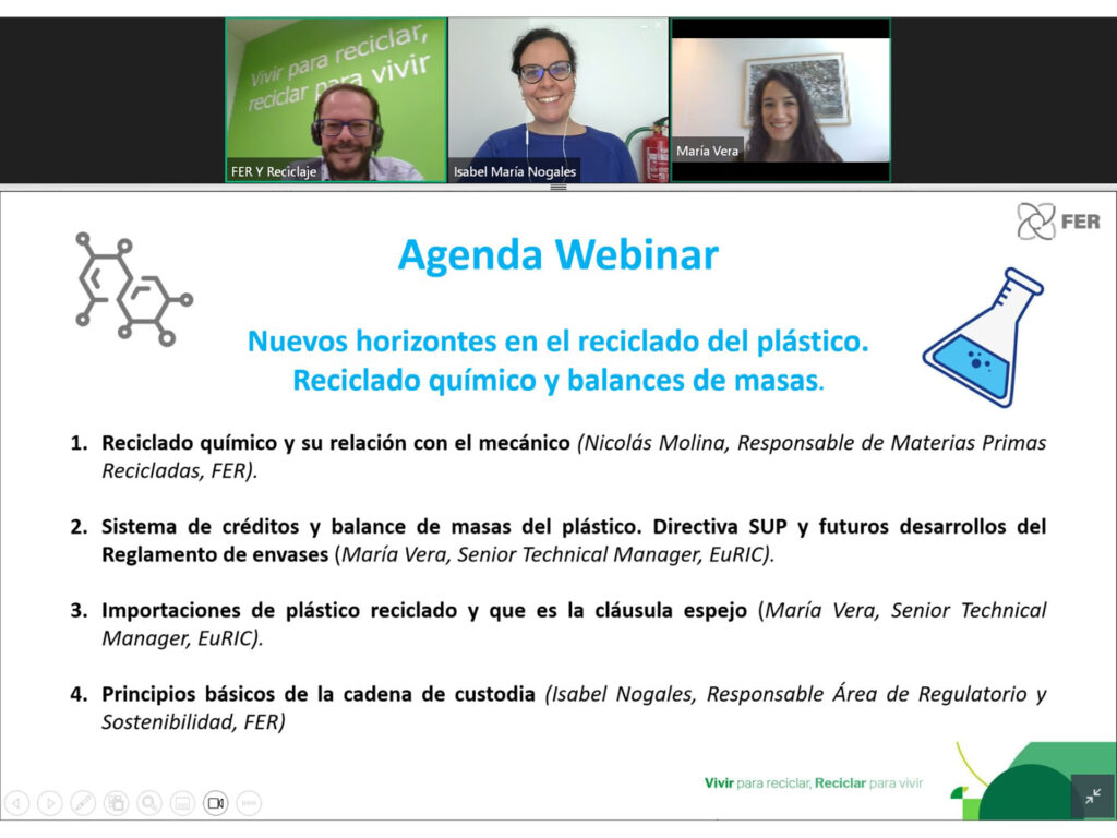 Éxito de participantes al webinario de FER sobre reciclado de plástico