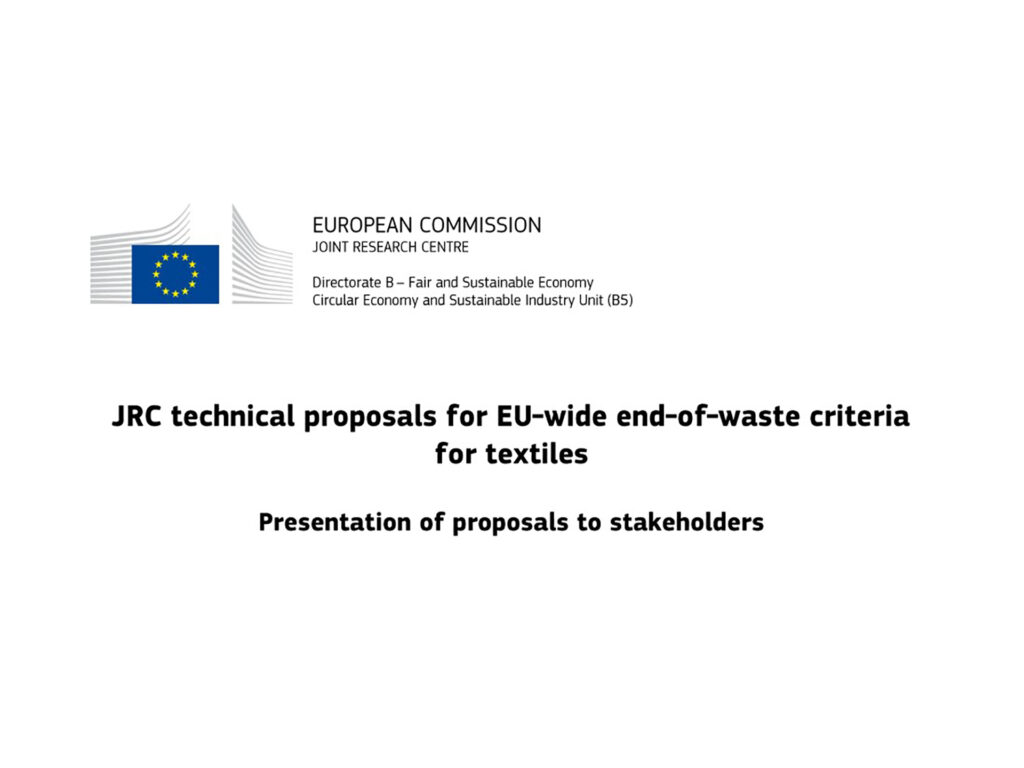 Propuesta técnica de fin de condición de residuo de textiles
