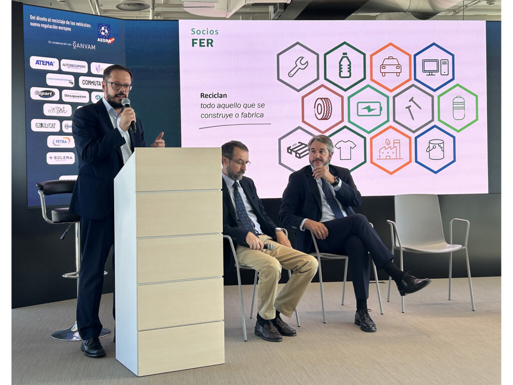 FER participó en la jornada de AEDRA sobre el nuevo Reglamento europeo de vehículos al final de su vida útil (VFU)
